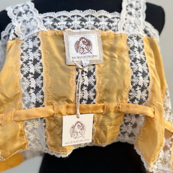 Chasing Unicorn Hello Sunshine silk lace camisole - Picture 3 of 8